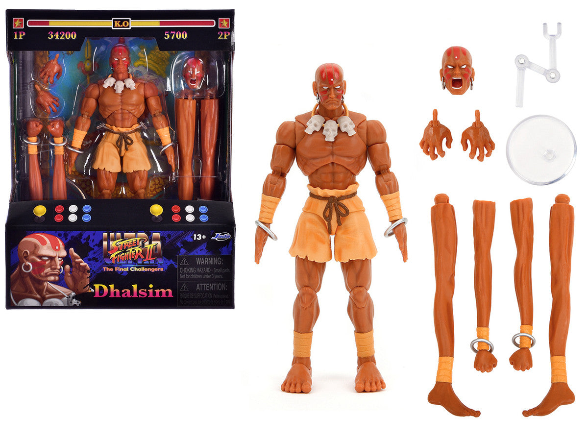 Dhalsim 6" Moveable Figure with Alternate Head and Limbs "Ultra Street Fighter II: The Final Challengers" (2017) Video Game Model by Jada Jada