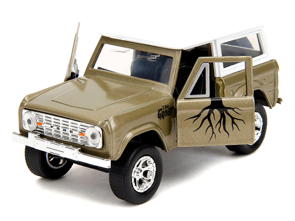 1973 Ford Bronco "Groot" Gold Metallic with White Top "Guardians of the Galaxy" "Hollywood Rides" Series 1/32 Diecast Car Model by Jada Jada