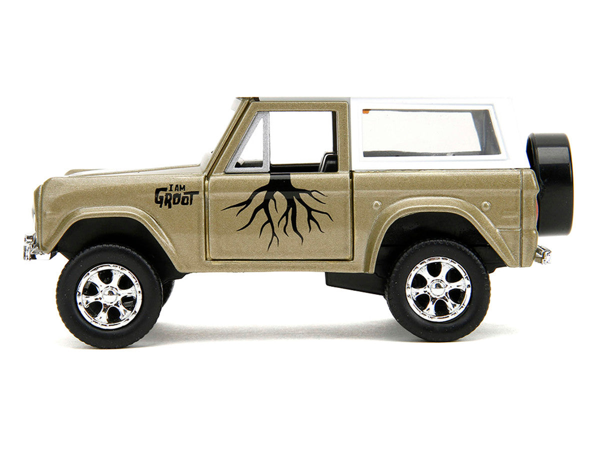 1973 Ford Bronco "Groot" Gold Metallic with White Top "Guardians of the Galaxy" "Hollywood Rides" Series 1/32 Diecast Car Model by Jada Jada