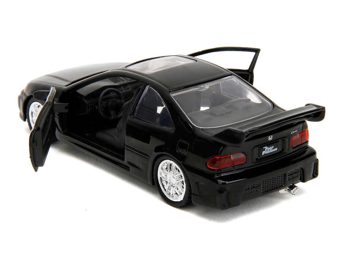 Heist Honda Civic EJ1 Black "The Fast and the Furious" (2001) Movie "Fast & Furious" Series 1/32 Diecast Model Car by Jada Jada