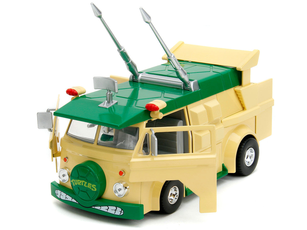 Party Wagon Green and Beige and Donatello Diecast Figure "Teenage Mutant Ninja Turtles" "Hollywood Rides" Series Diecast Model by Jada Jada
