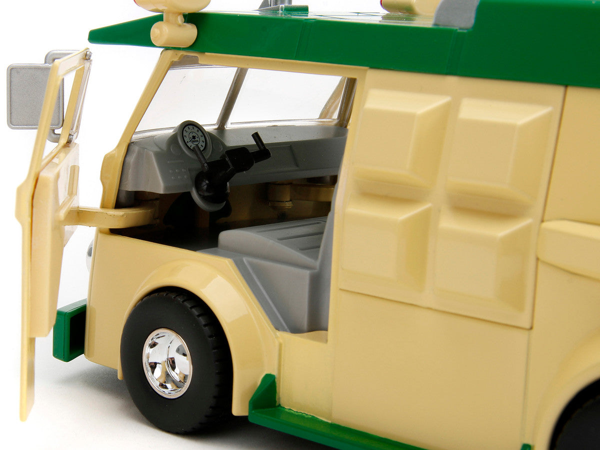 Party Wagon Green and Beige and Donatello Diecast Figure "Teenage Mutant Ninja Turtles" "Hollywood Rides" Series Diecast Model by Jada Jada