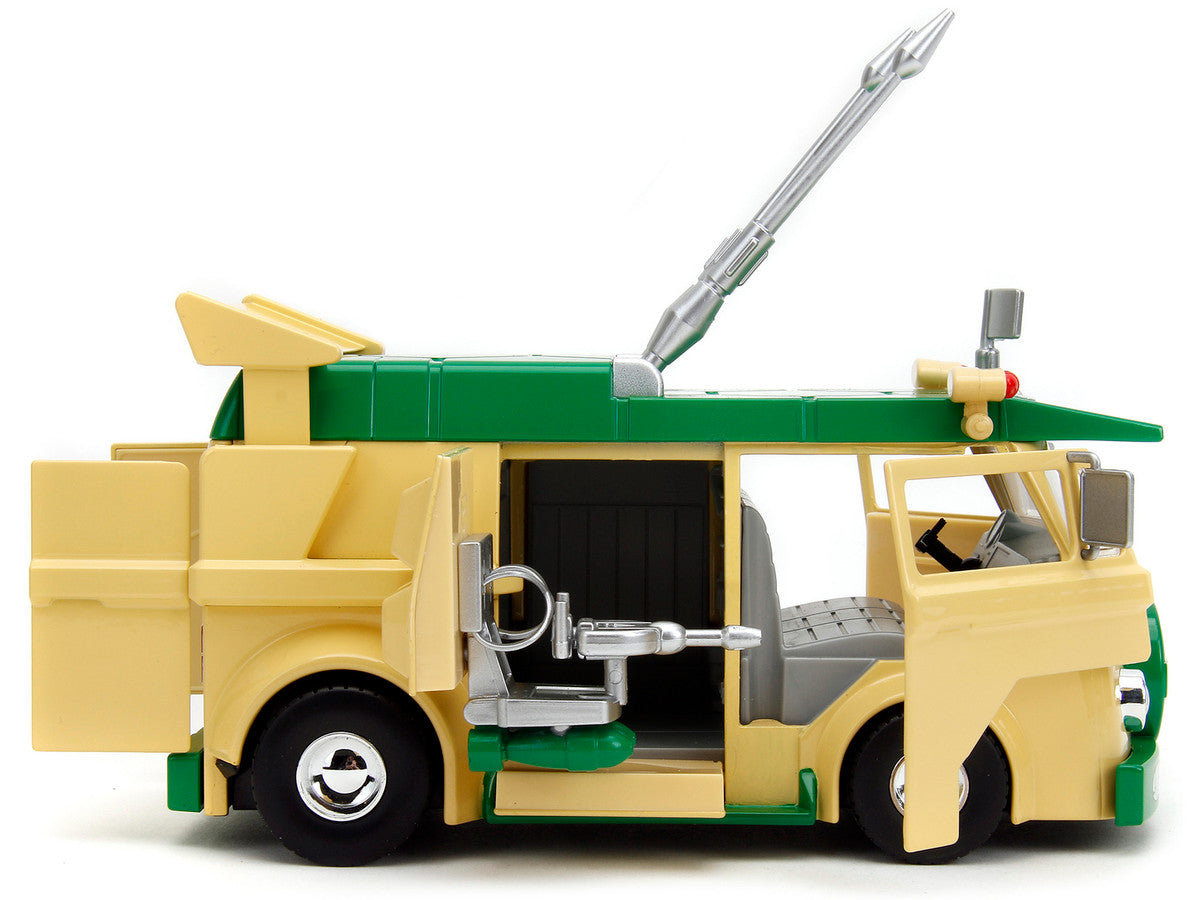 Party Wagon Green and Beige and Donatello Diecast Figure "Teenage Mutant Ninja Turtles" "Hollywood Rides" Series Diecast Model by Jada Jada