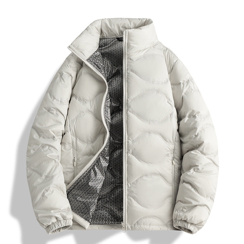 Men's Down Jacket Winter 90 White Duck Down Stand Collar Thickened Graphene Warm Jacket Coat Women LadyShow.Store