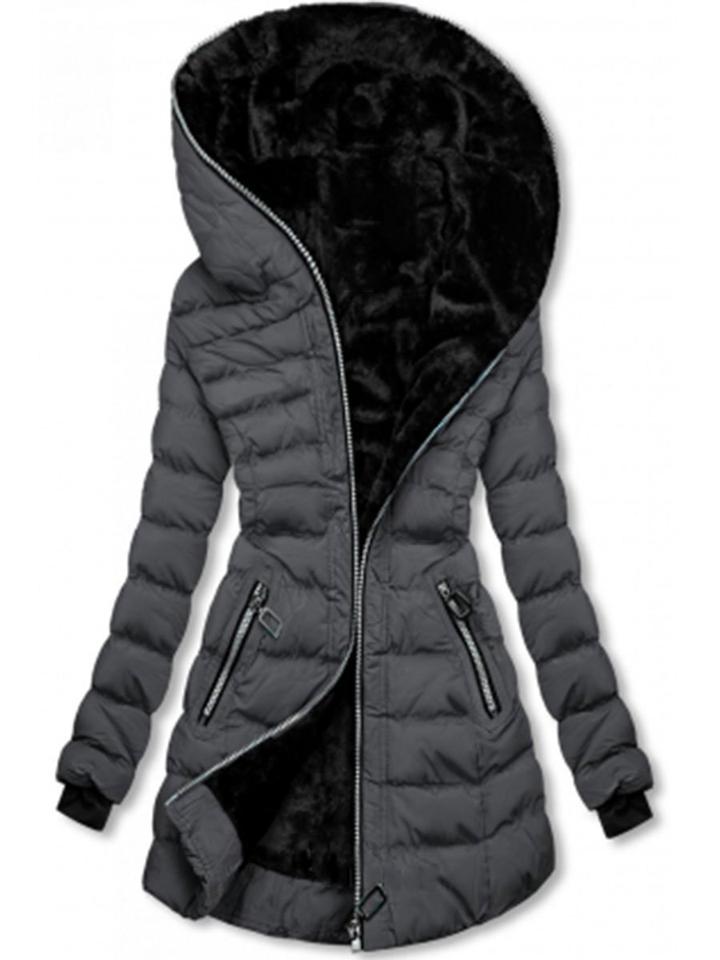 Hooded long-sleeved warm and velvet cotton jacket Accent Plus
