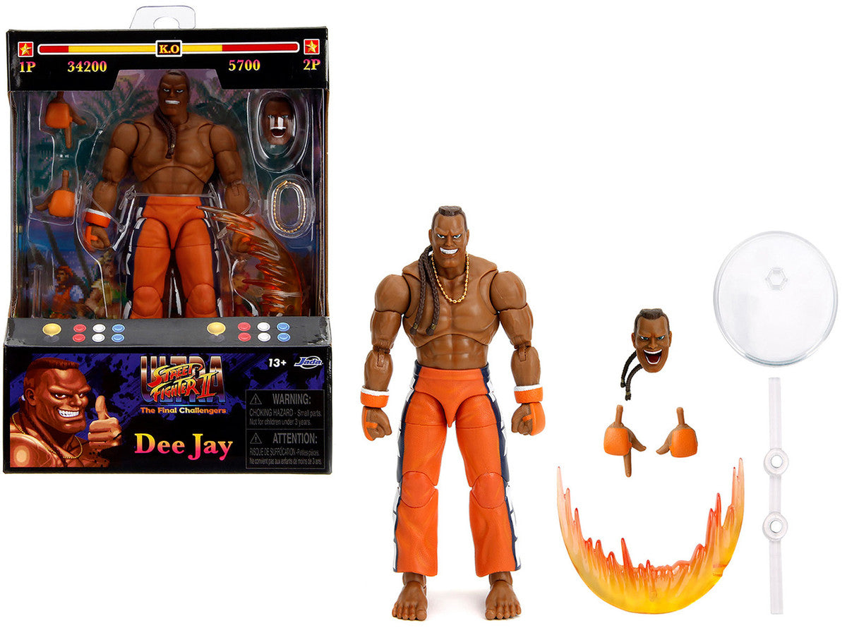 Dee Jay 6" Moveable Figure with Accessories and Alternate Head and Hands "Ultra Street Fighter II: The Final Challengers" (2017) Video Game Model by Jada Jada