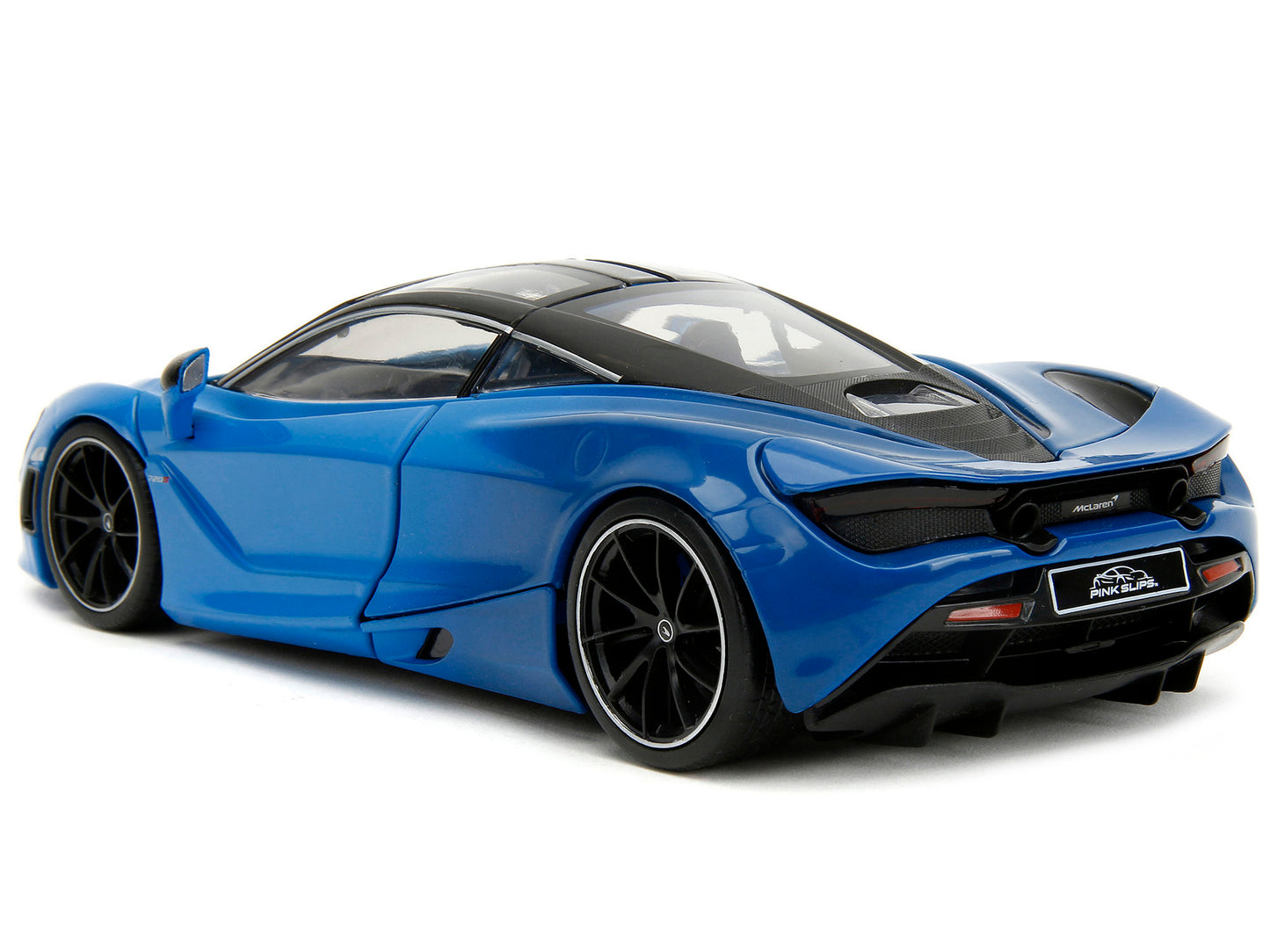 McLaren 720S Blue and Dark Blue with Black Top "Pink Slips" Series 1/24 Diecast Model Car by Jada