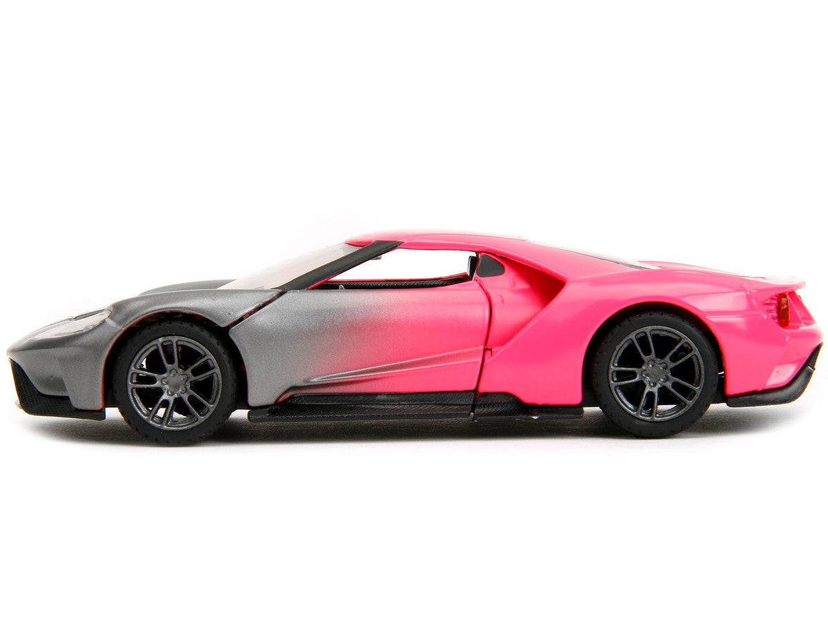 2017 Ford GT Gray Metallic and Pink Gradient "Pink Slips" Series 1/32 Diecast Model Car by Jada Jada
