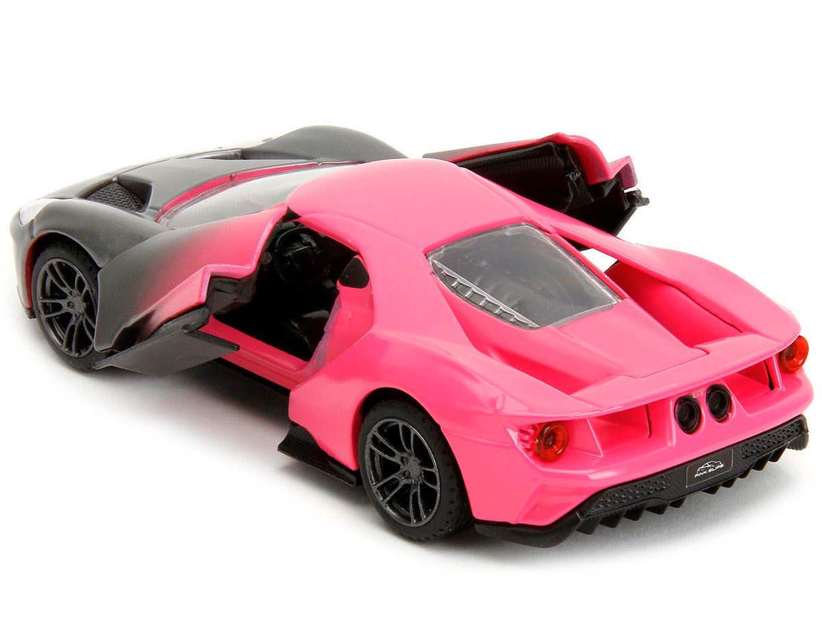2017 Ford GT Gray Metallic and Pink Gradient "Pink Slips" Series 1/32 Diecast Model Car by Jada Jada