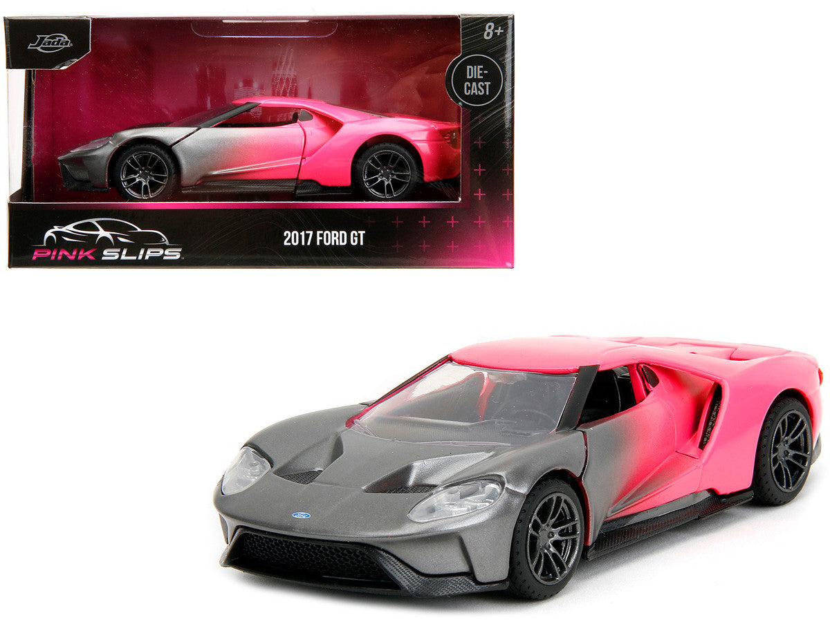 2017 Ford GT Gray Metallic and Pink Gradient "Pink Slips" Series 1/32 Diecast Model Car by Jada Jada