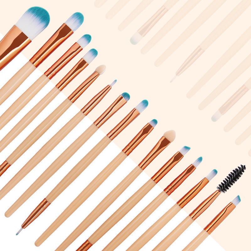 15 packs of champagne makeup brushes LadyShow.Store