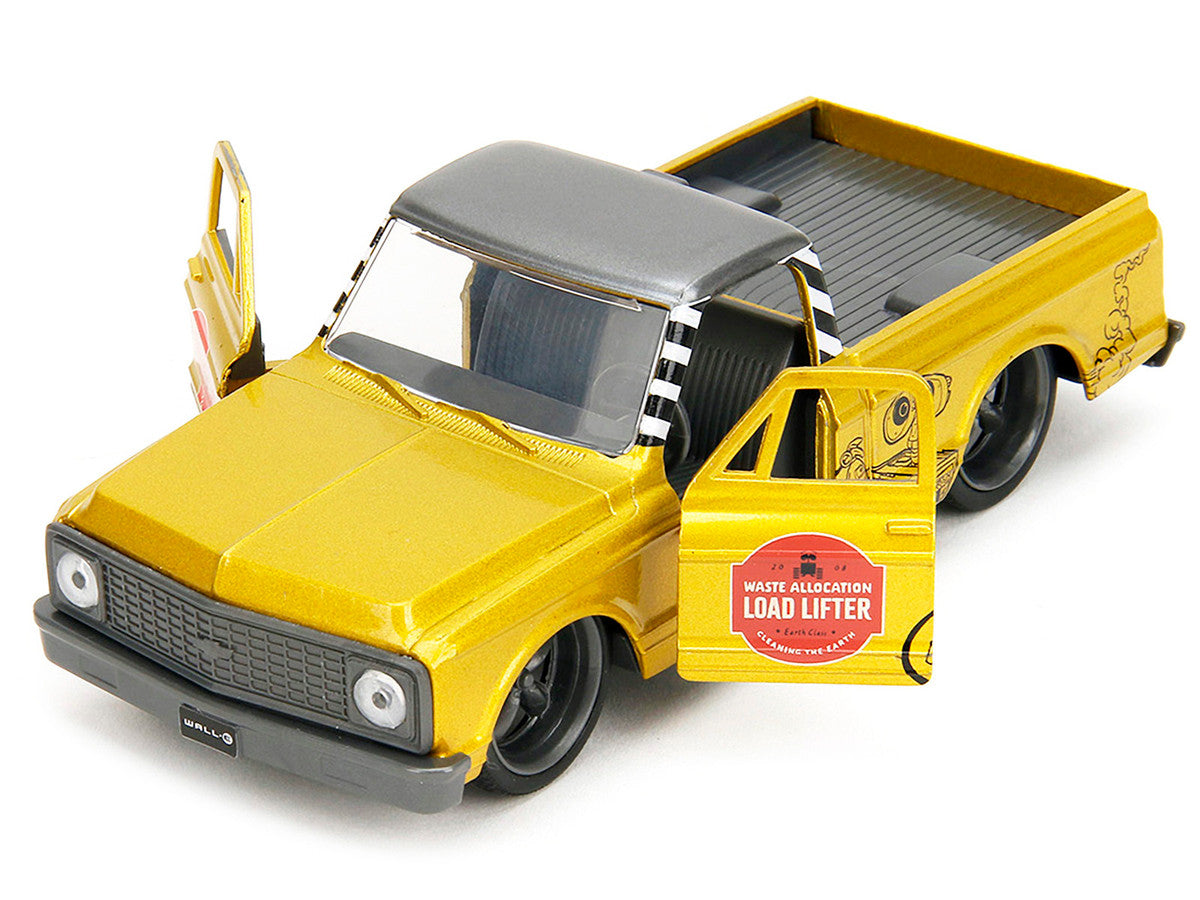 1972 Chevrolet Cheyenne Pickup Truck Gold Metallic with Gray Top "Wall-E" (2008) Movie "Hollywood Rides" Series 1/32 Diecast Model Car by Jada Jada