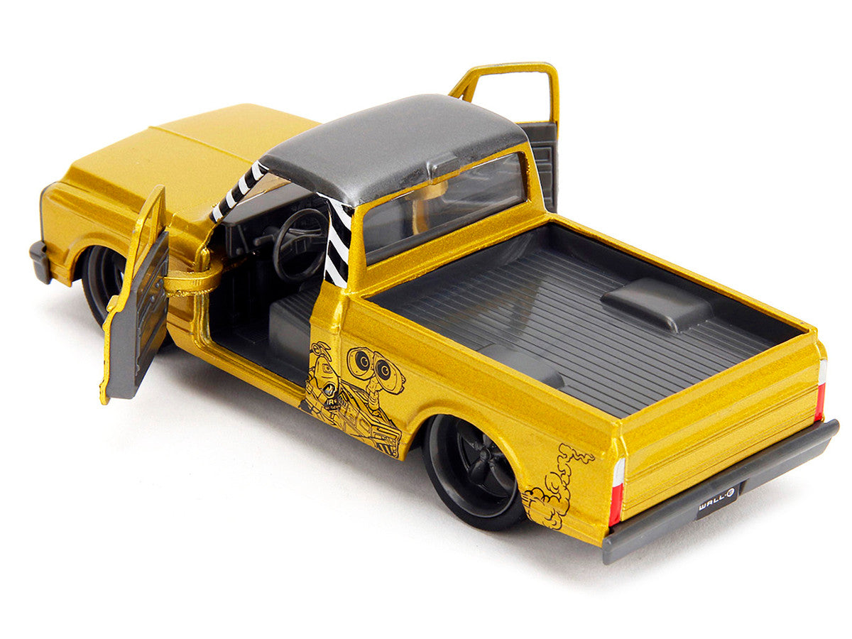 1972 Chevrolet Cheyenne Pickup Truck Gold Metallic with Gray Top "Wall-E" (2008) Movie "Hollywood Rides" Series 1/32 Diecast Model Car by Jada Jada