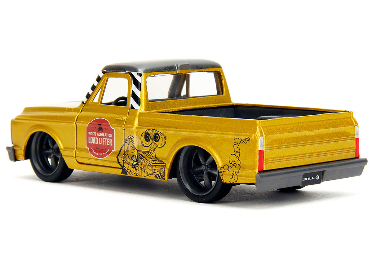 1972 Chevrolet Cheyenne Pickup Truck Gold Metallic with Gray Top "Wall-E" (2008) Movie "Hollywood Rides" Series 1/32 Diecast Model Car by Jada Jada