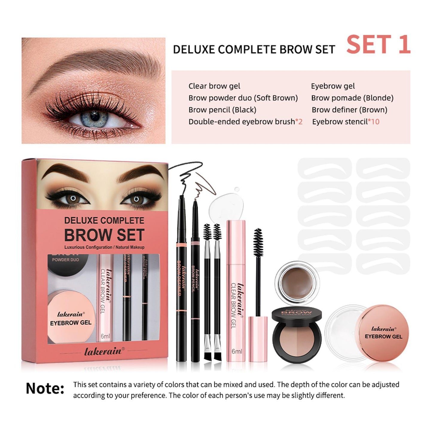 Full Set Of Stereo Powder Brow Cream Eyebrow Gel Suit CJD