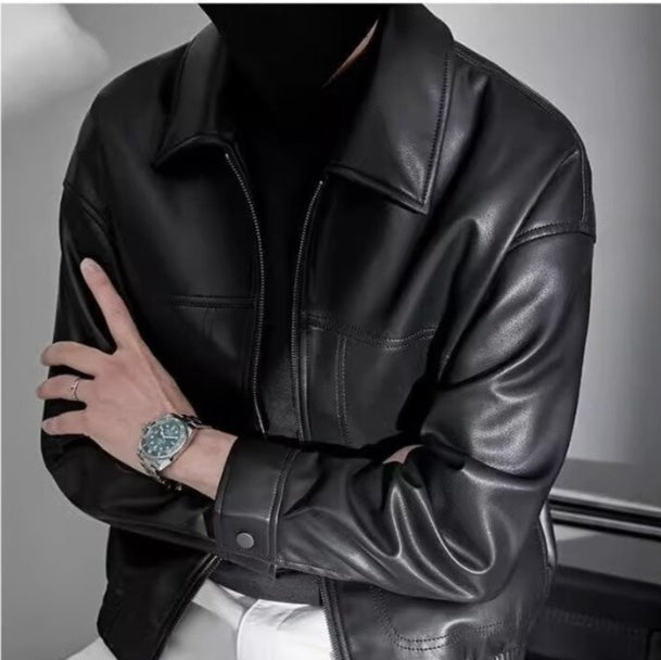 Men's Lapel Motorcycle Fashion Casual High-quality Jacket Best YouTube Store