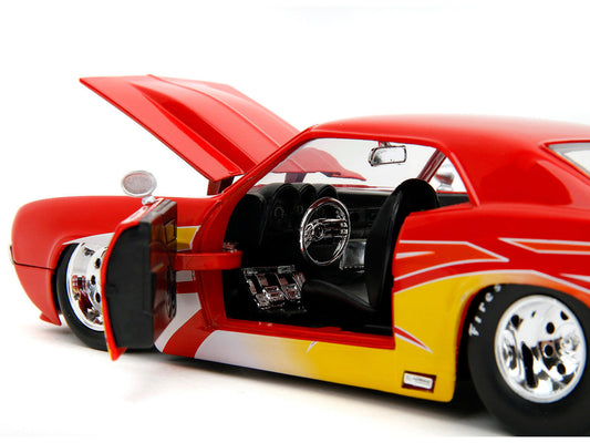 1969 Chevrolet Camaro Red with Graphics "BigTime Muscle" Series 1/24 Diecast Model Car by Jada Jada