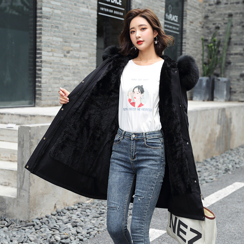Ladies mid-length down padded jacket Accent Plus
