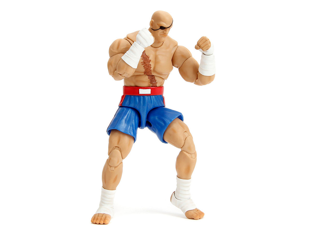Sagat 7.5" Moveable Figure with Accessories and Alternate Head and Hands "Ultra Street Fighter II: The Final Challengers" (2017) Video Game Model by Jada Jada