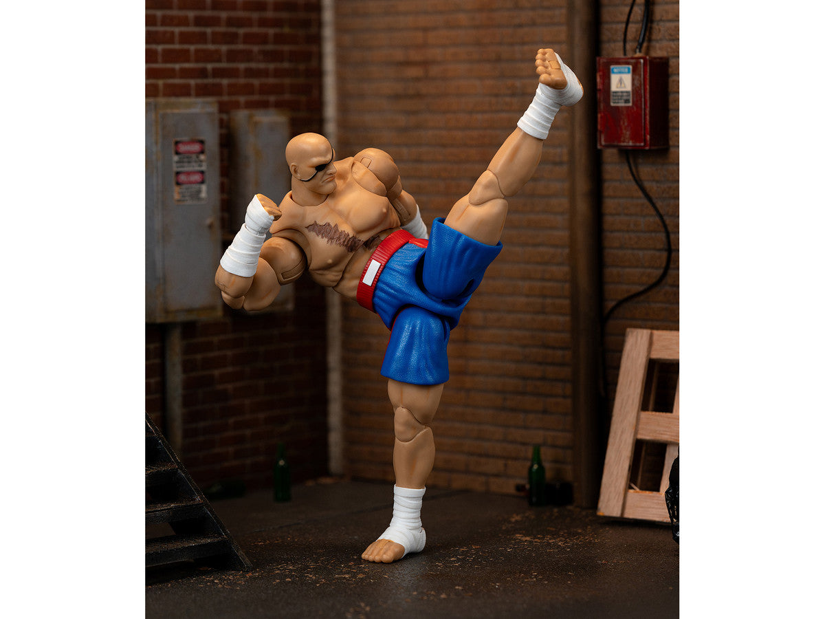 Sagat 7.5" Moveable Figure with Accessories and Alternate Head and Hands "Ultra Street Fighter II: The Final Challengers" (2017) Video Game Model by Jada Jada