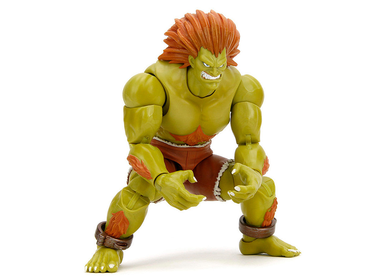 Blanka 7.5" Moveable Figure with Accessories and Alternate Head and Hands "Ultra Street Fighter II: The Final Challengers" (2017) Video Game Model by Jada Jada