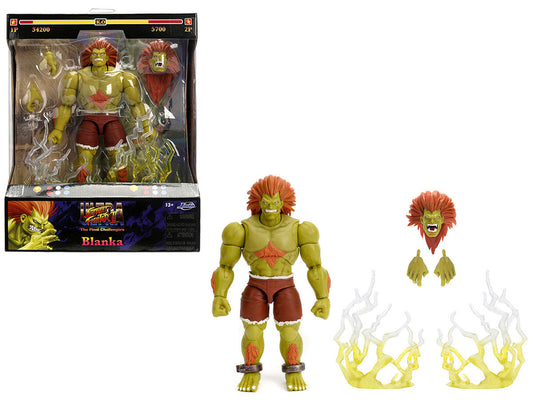Blanka 7.5" Moveable Figure with Accessories and Alternate Head and Hands "Ultra Street Fighter II: The Final Challengers" (2017) Video Game Model by Jada Jada