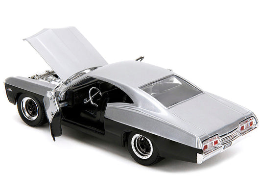 1967 Chevrolet Impala SS Silver Metallic and Black "Bigtime Muscle" Series 1/24 Diecast Model Car by Jada Jada