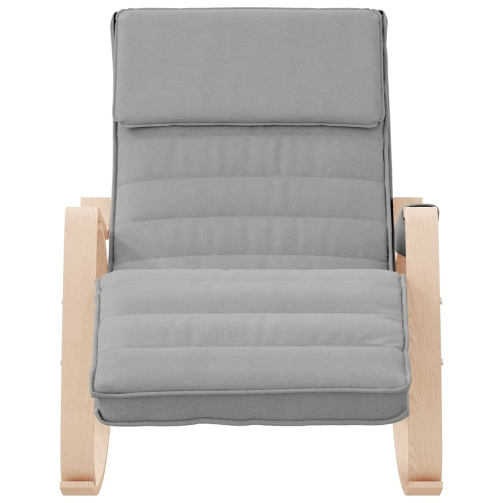 Rocking Chair Light Gray Fabric W2B