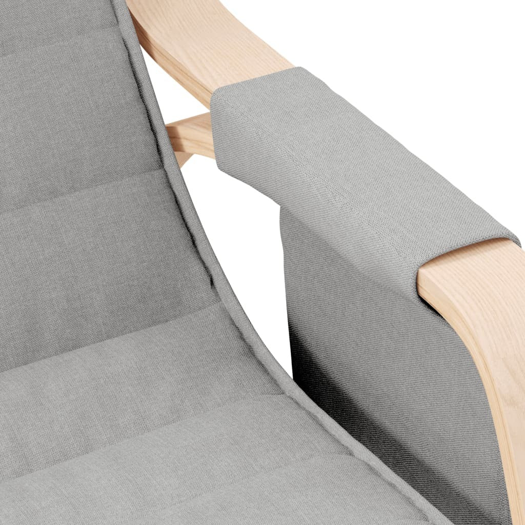 Rocking Chair Light Gray Fabric W2B