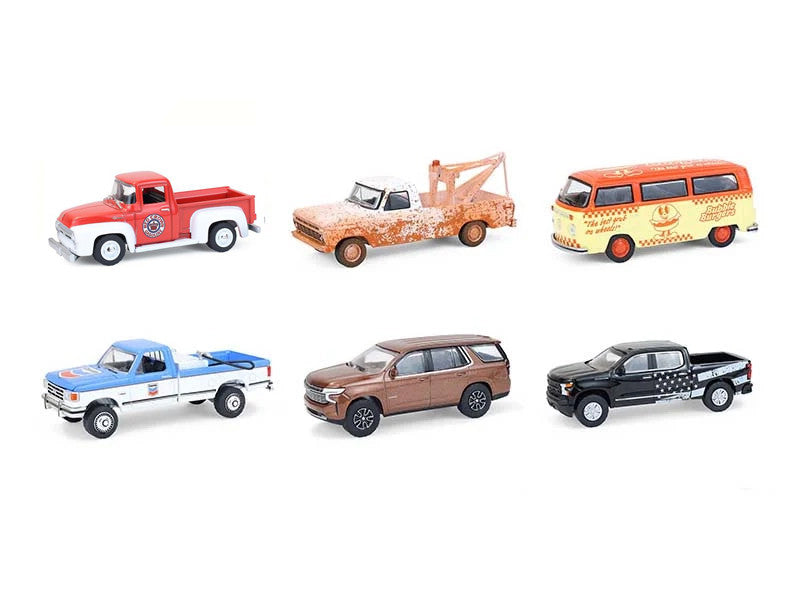 "Blue Collar Collection" Series 14 Set of 6 pieces 1/64 Diecast Model Cars by Greenlight Greenlight