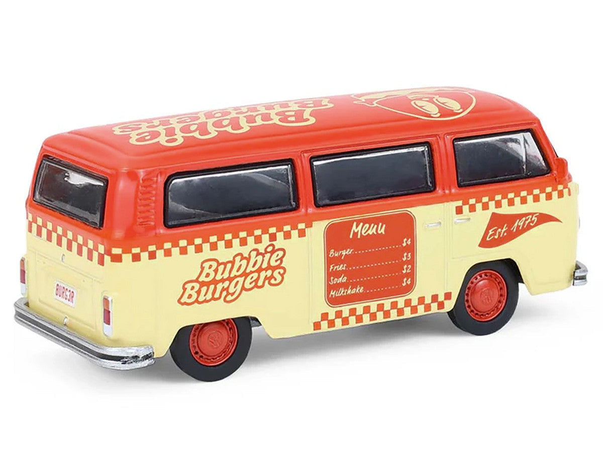 1975 Volkswagen Type 2 Van "Bubbie Burgers Food Truck" Orange and Cream "Blue Collar Collection" Series 14 1/64 Diecast Model Car by Greenlight Greenlight
