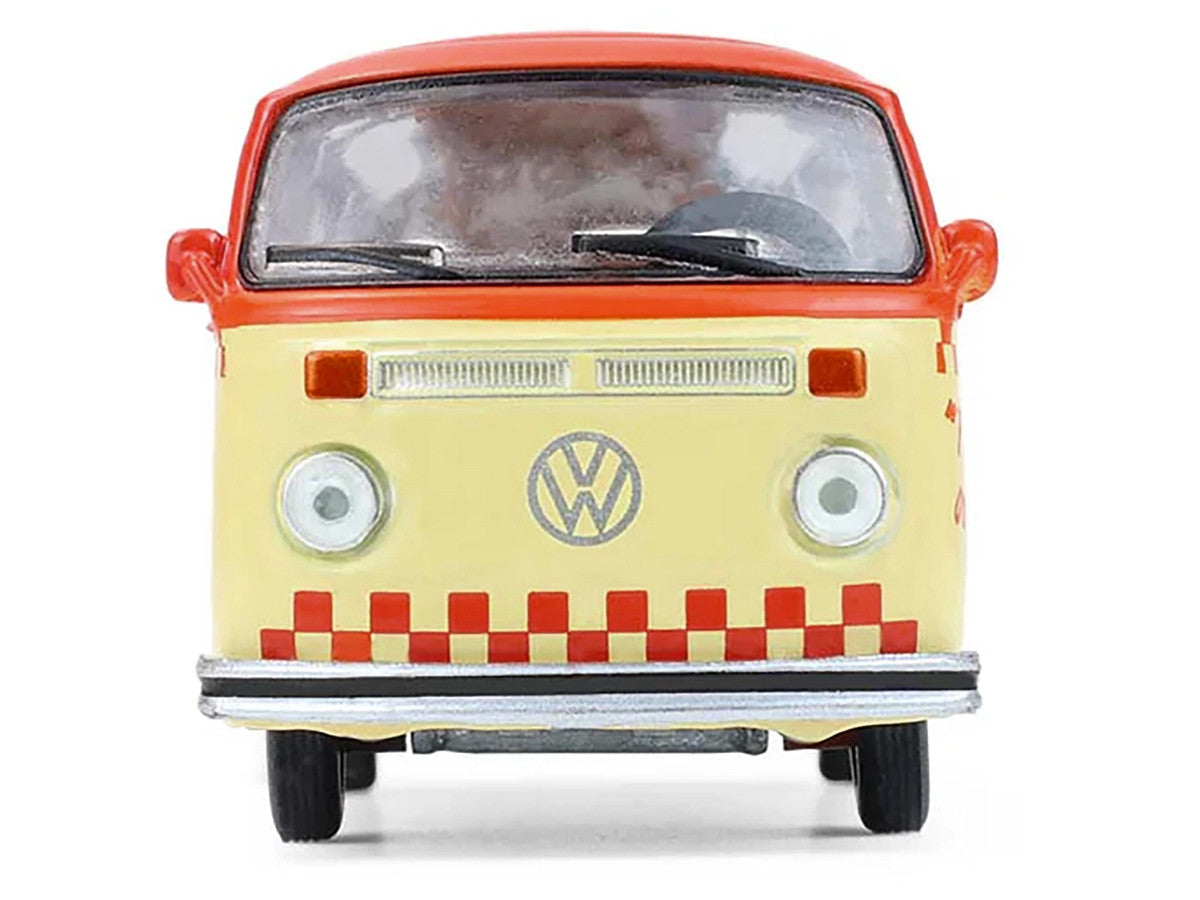 1975 Volkswagen Type 2 Van "Bubbie Burgers Food Truck" Orange and Cream "Blue Collar Collection" Series 14 1/64 Diecast Model Car by Greenlight Greenlight