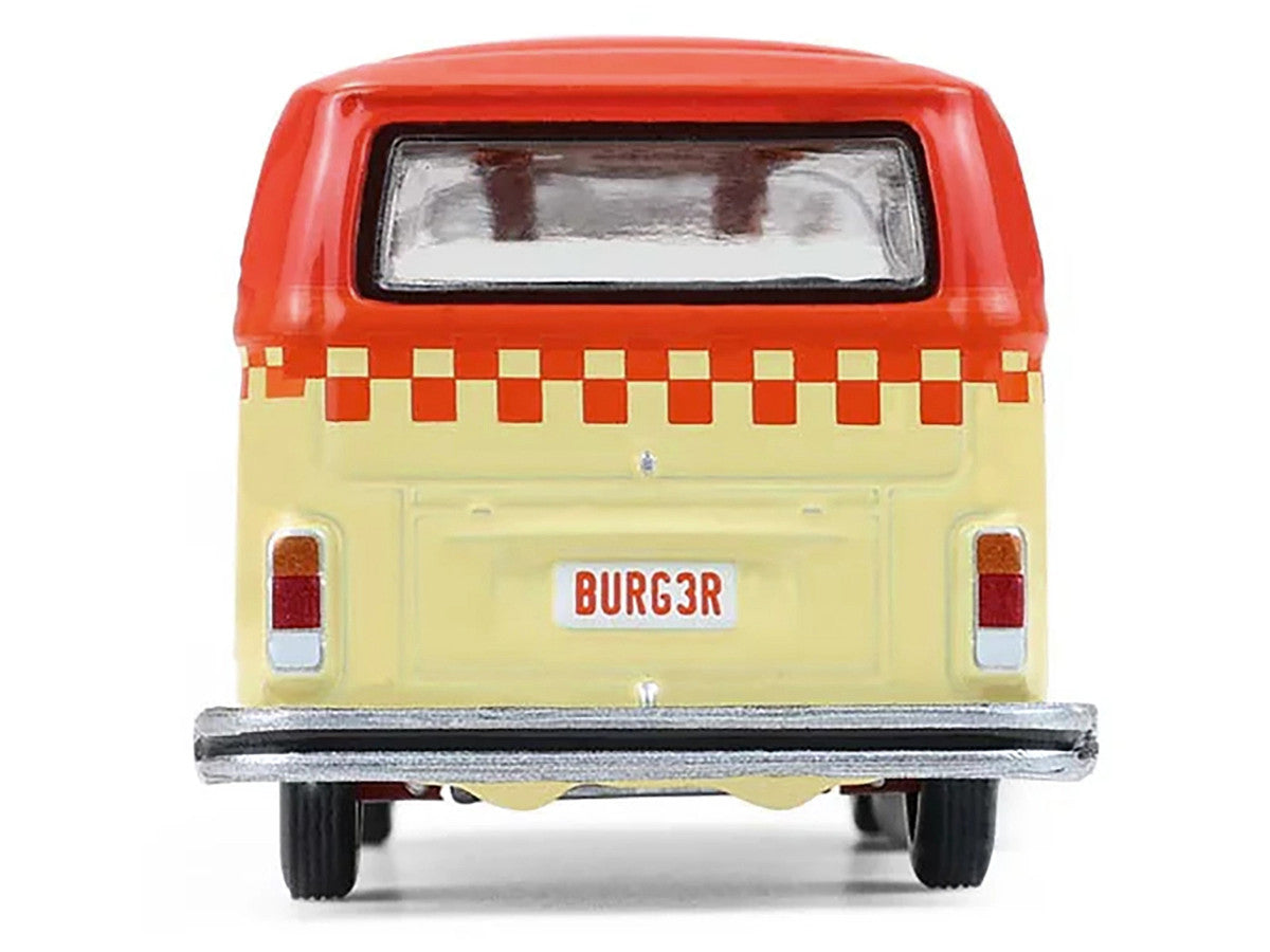 1975 Volkswagen Type 2 Van "Bubbie Burgers Food Truck" Orange and Cream "Blue Collar Collection" Series 14 1/64 Diecast Model Car by Greenlight Greenlight