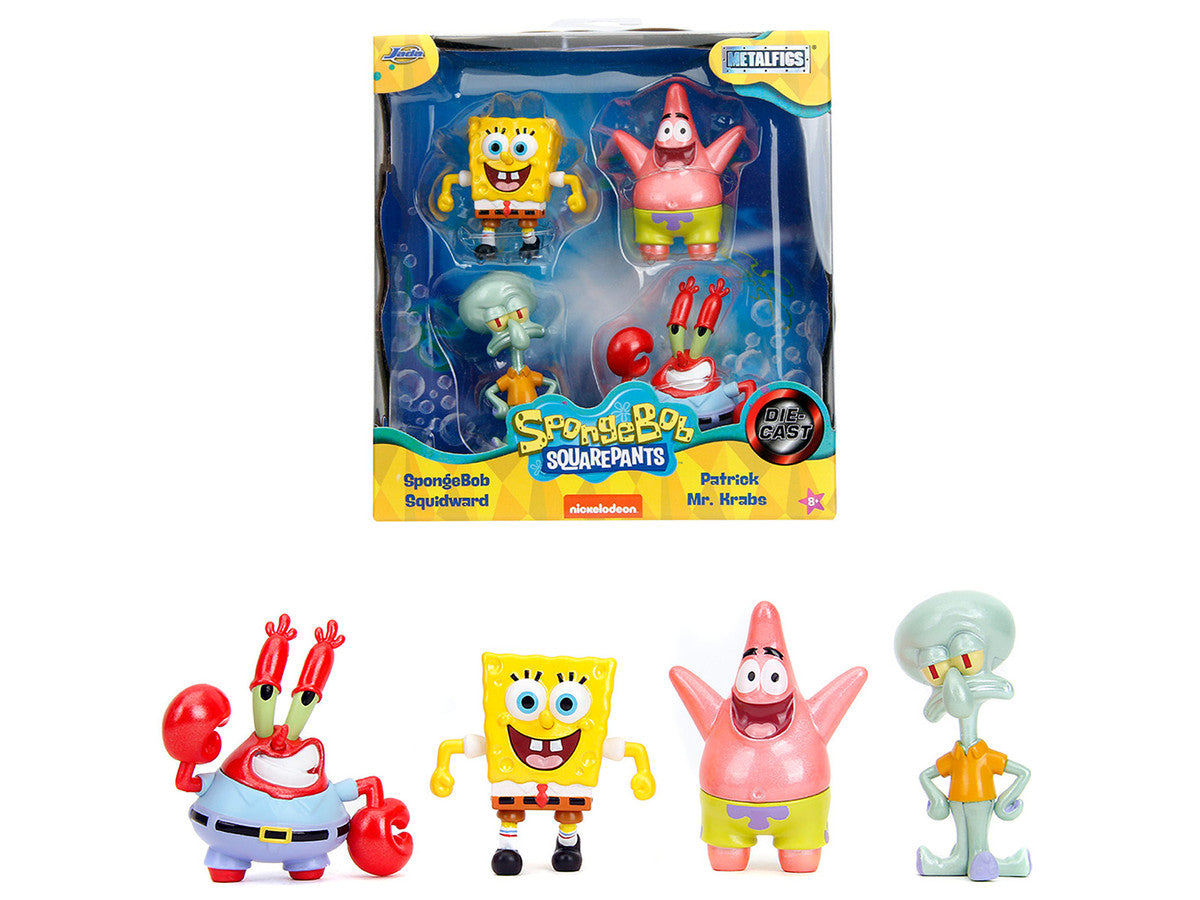 Set of 4 Diecast Figures "SpongeBob SquarePants" (1999-Current) TV Series "Metalfigs" Series Diecast Models by Jada Jada