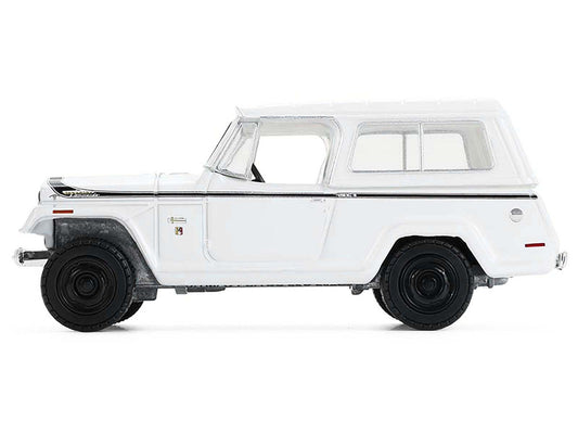 1971 Jeep Jeepster Commando White with Black Stripes "All Terrain" Series 17 1/64 Diecast Model Car by Greenlight-1