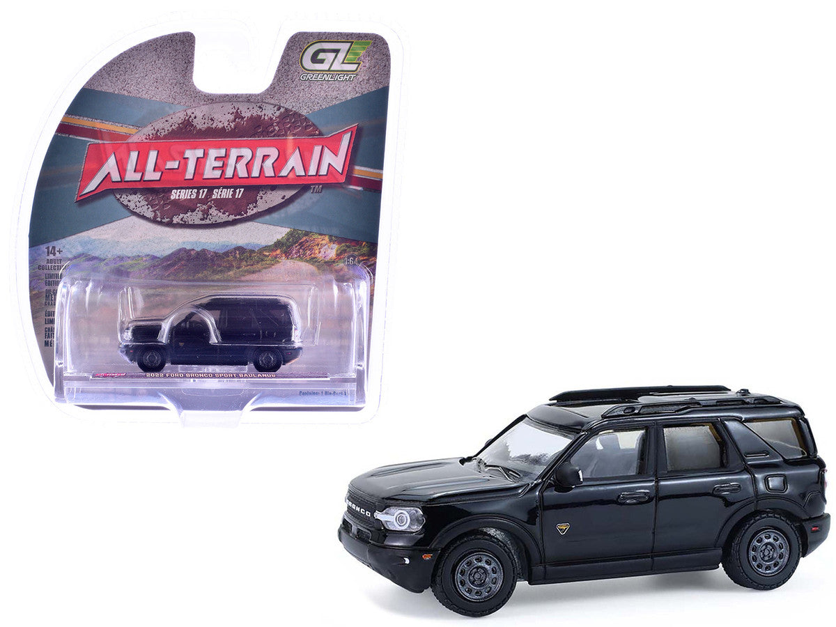 2022 Ford Bronco Sport Badlands Black "All Terrain" Series 17 1/64 Diecast Model Car by Greenlight Greenlight