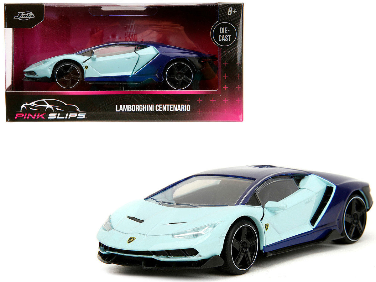 Lamborghini Centenario Light Blue and Purple "Pink Slips" Series 1/32 Diecast Model Car by Jada Jada