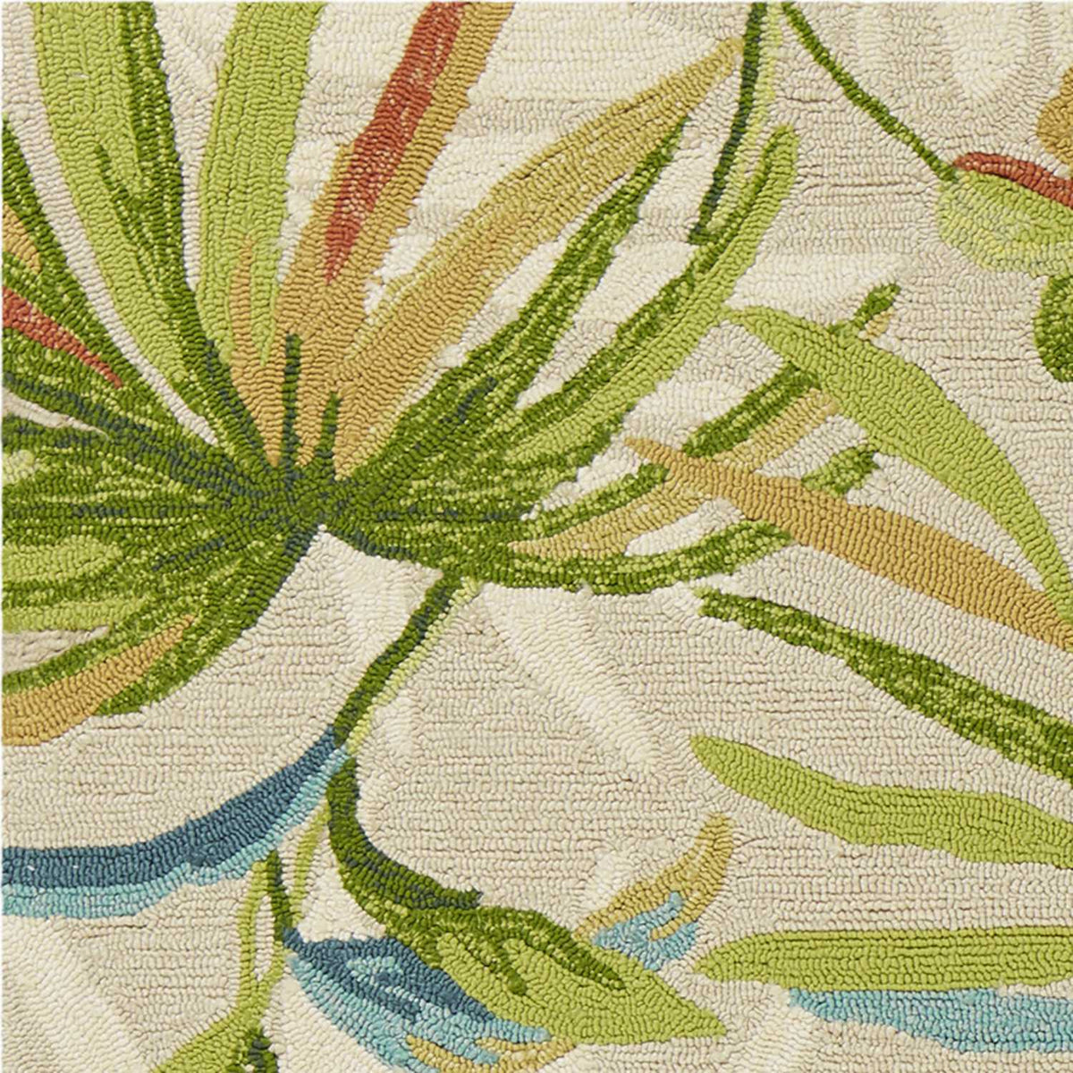 3' X 5' Sand Tropical Botanical Hand Tufted Area Rug W2B