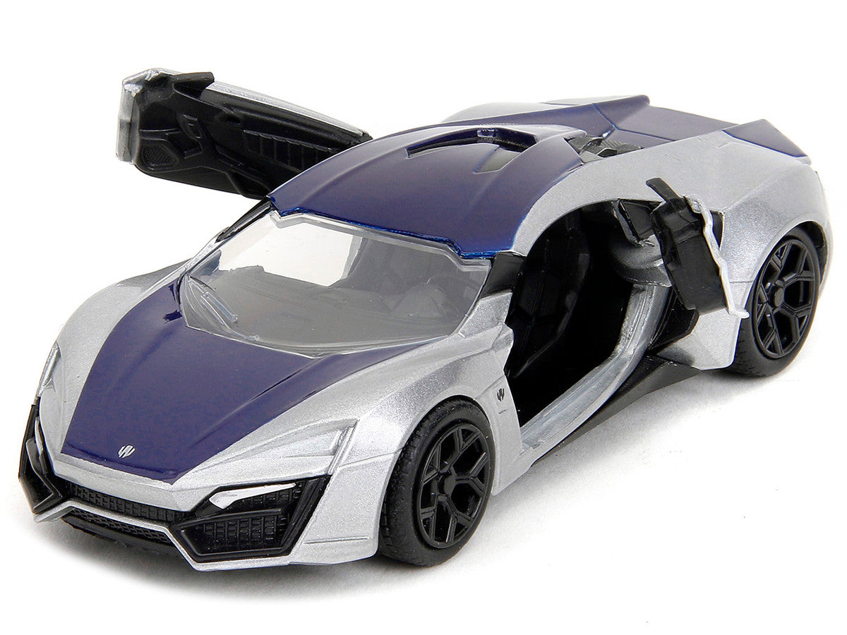 Lykan Hypersport Silver Metallic and Purple "Pink Slips" Series 1/32 Diecast Model Car by Jada Jada