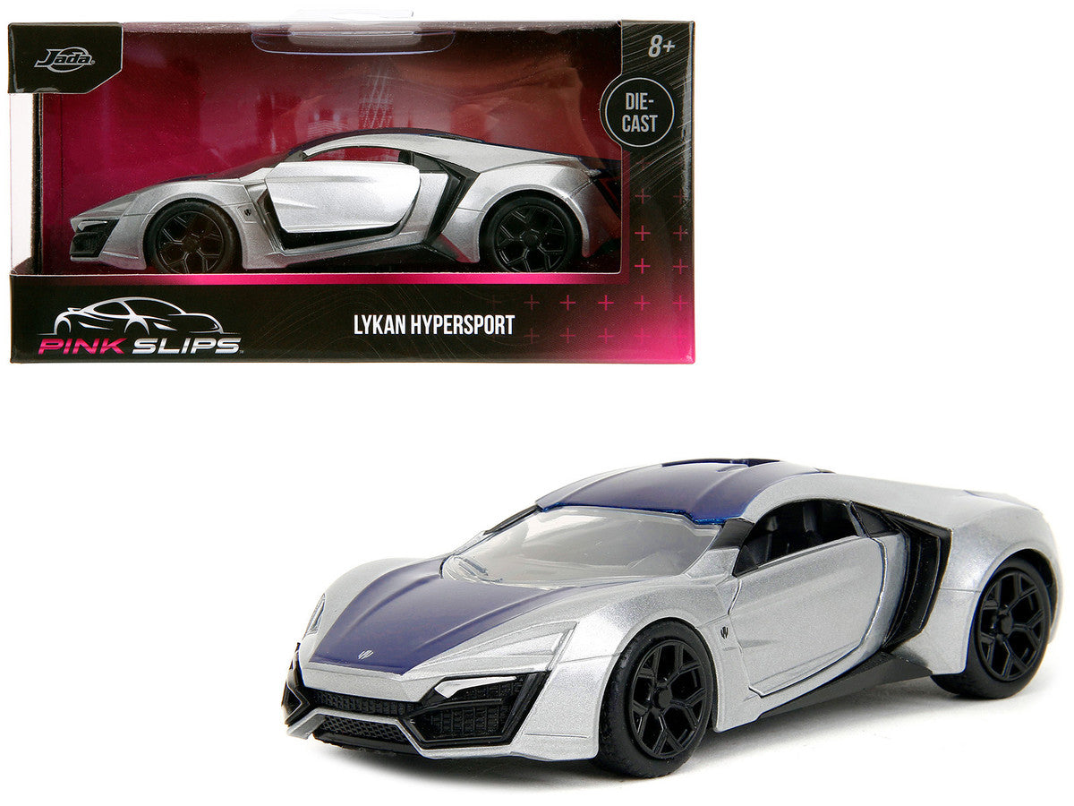 Lykan Hypersport Silver Metallic and Purple "Pink Slips" Series 1/32 Diecast Model Car by Jada Jada
