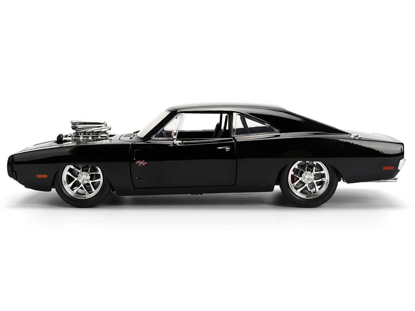 1970 Dodge Charger R/T Black "Furious 7" (2015) Movie "Fast & Furious" Series 1/24 Diecast Model Car by Jada