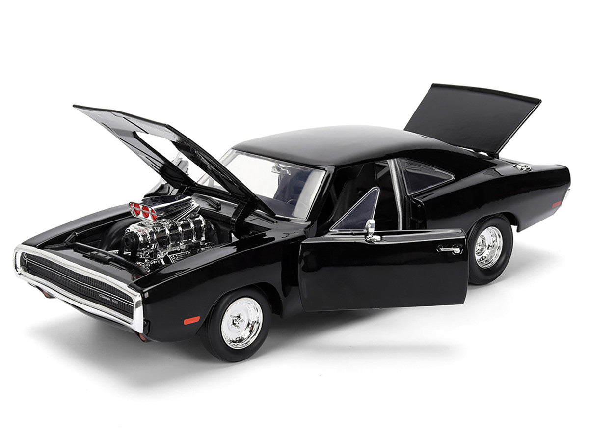 Dom's 1970 Dodge Charger R/T Black "F9" (2021) Movie "Fast & Furious" Series 1/24 Diecast Model Car by Jada Jada