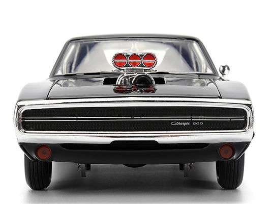 Dom's 1970 Dodge Charger R/T Black "F9" (2021) Movie "Fast & Furious" Series 1/24 Diecast Model Car by Jada Jada