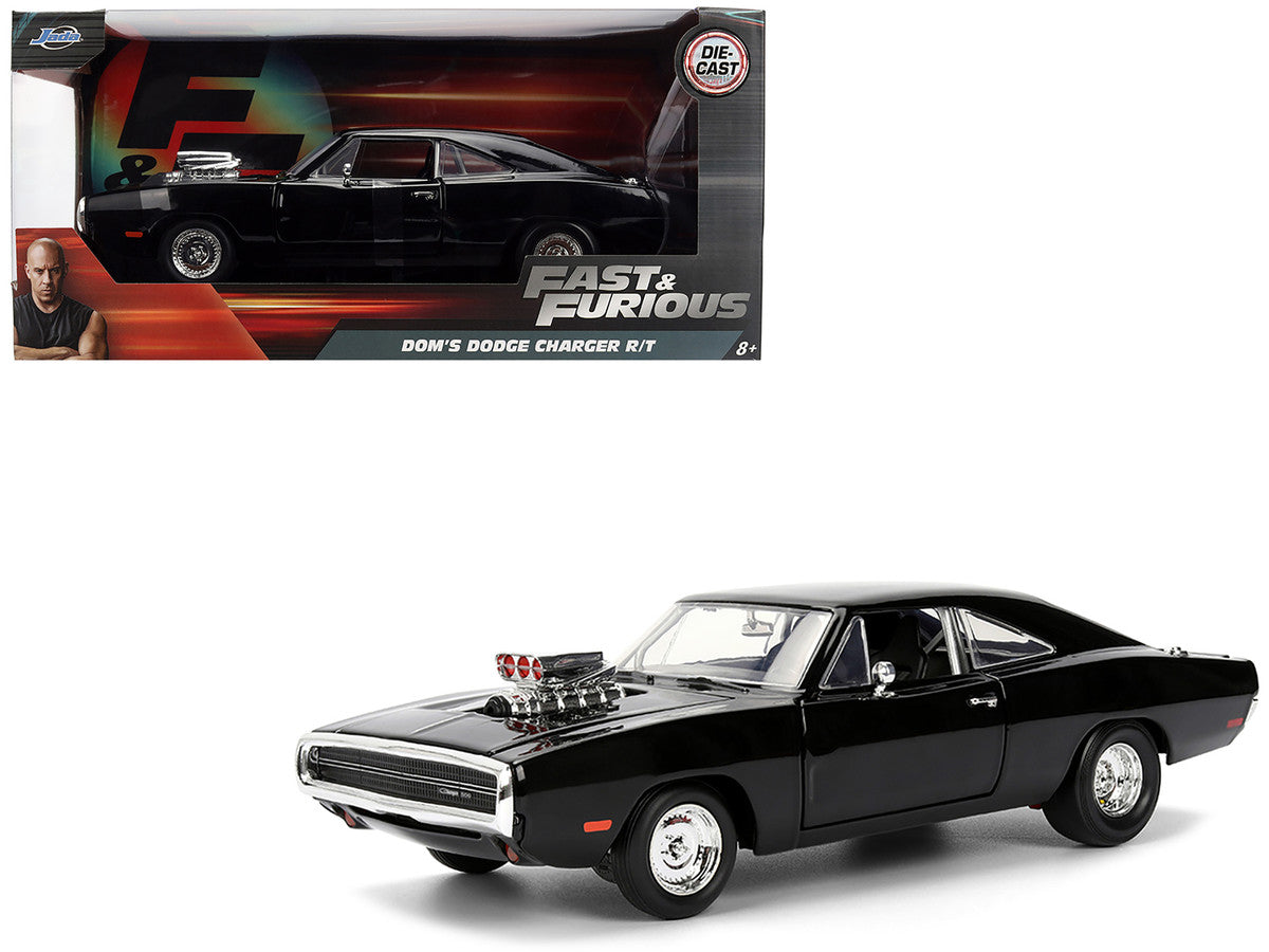 Dom's 1970 Dodge Charger R/T Black "F9" (2021) Movie "Fast & Furious" Series 1/24 Diecast Model Car by Jada Jada