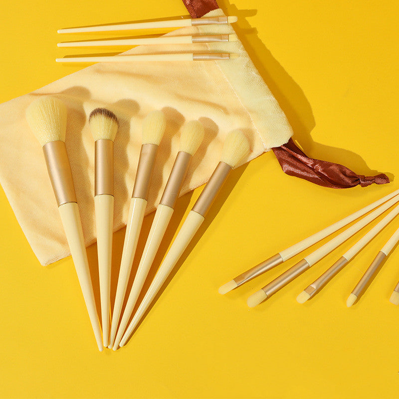 13 Makeup Brushes Green Beauty Quick-drying Set Super Soft Blush Loose Powder LadyShow.Store