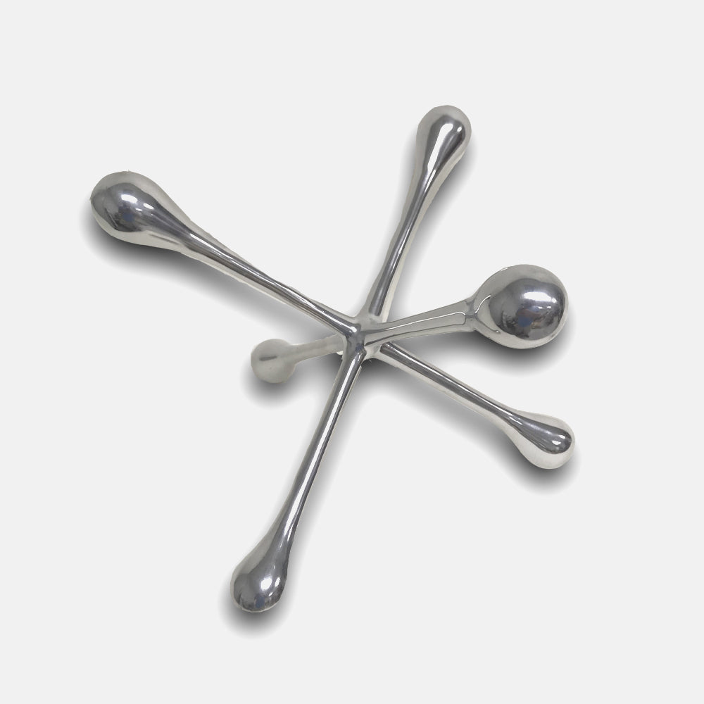 12" Silver Finish Extra Large Decorative Jack W2B