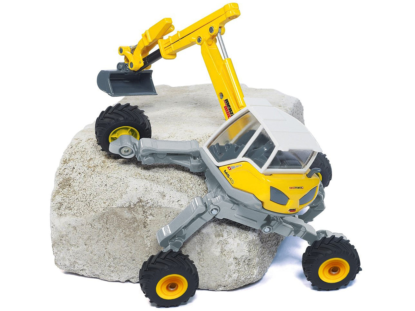 Menzi Muck M545 Walking Excavator Yellow with White Top 1/50 Diecast Model by Siku