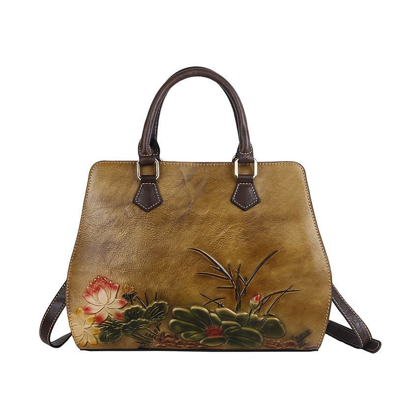 Original first layer cowhide handbags LadyShow.Store