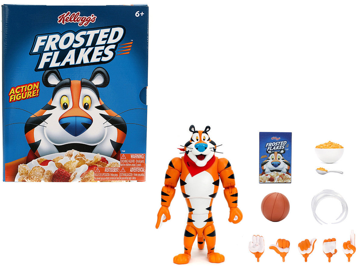 Tony the Tiger 6.75" Moveable Figure with Alternate Hands and Accessories "Kellogg's Frosted Flakes" Model by Jada Jada