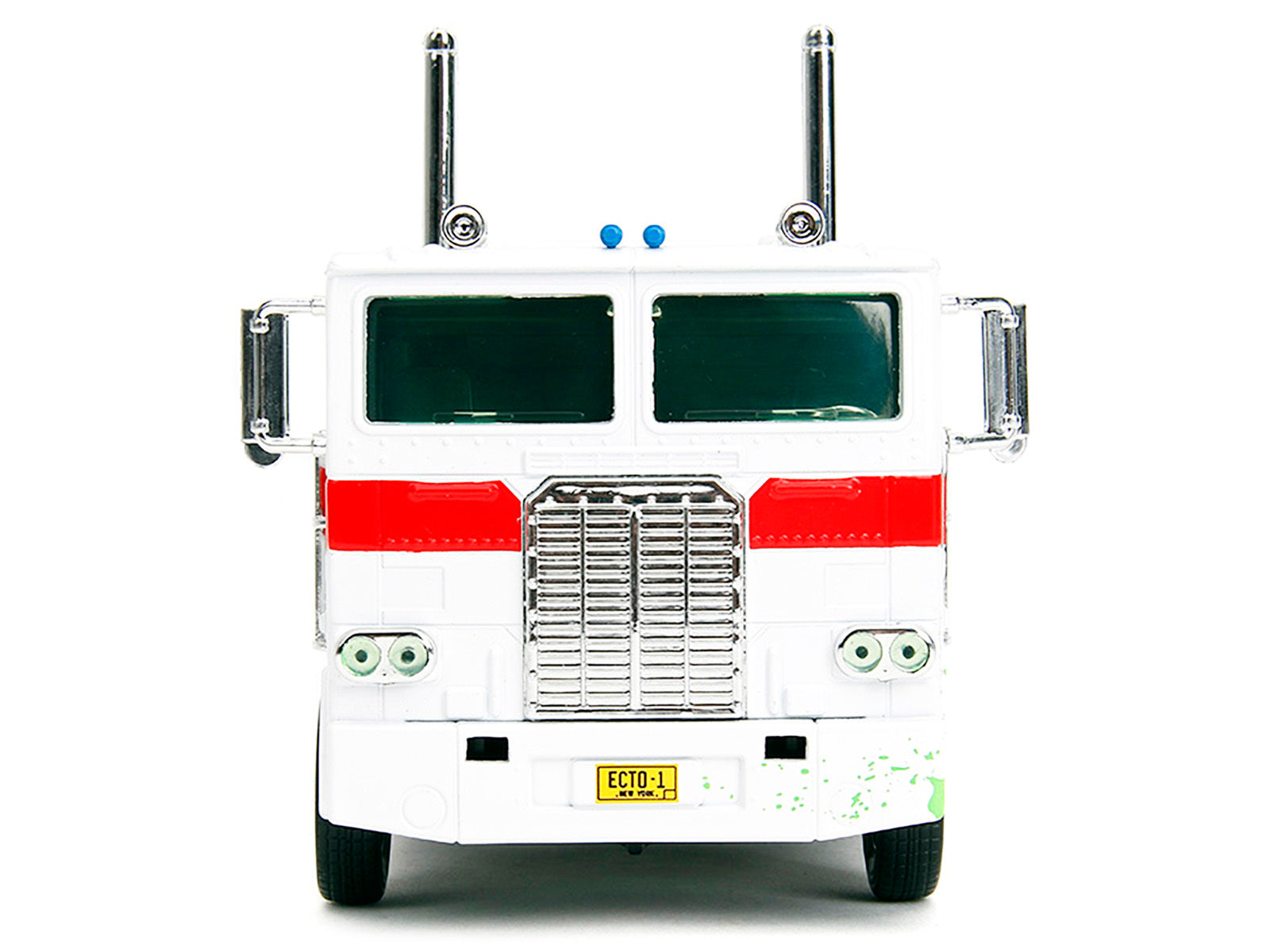 G1 Autobot Optimus Prime Truck White with Robot on Chassis from "Transformers" TV Series - "Ghostbusters" (1984) Movie Crossover "Hollywood Rides" Series 1/24 Diecast Model by Jada W2B